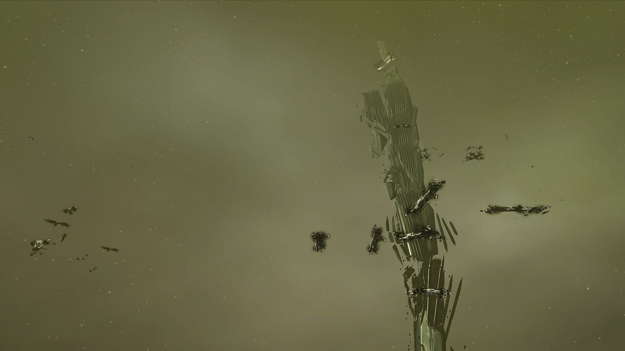 A large fleet battle