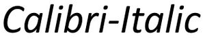 Calibri Italic Font.JPG