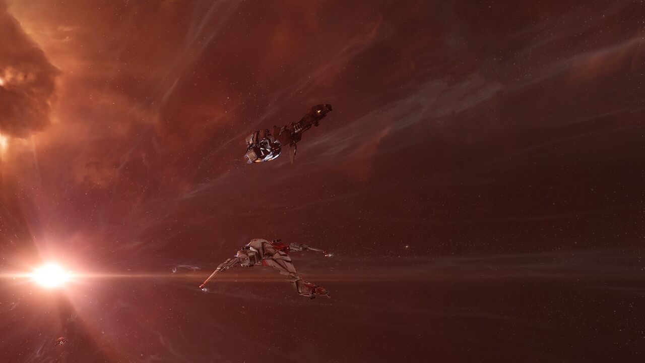 A fleet in warp