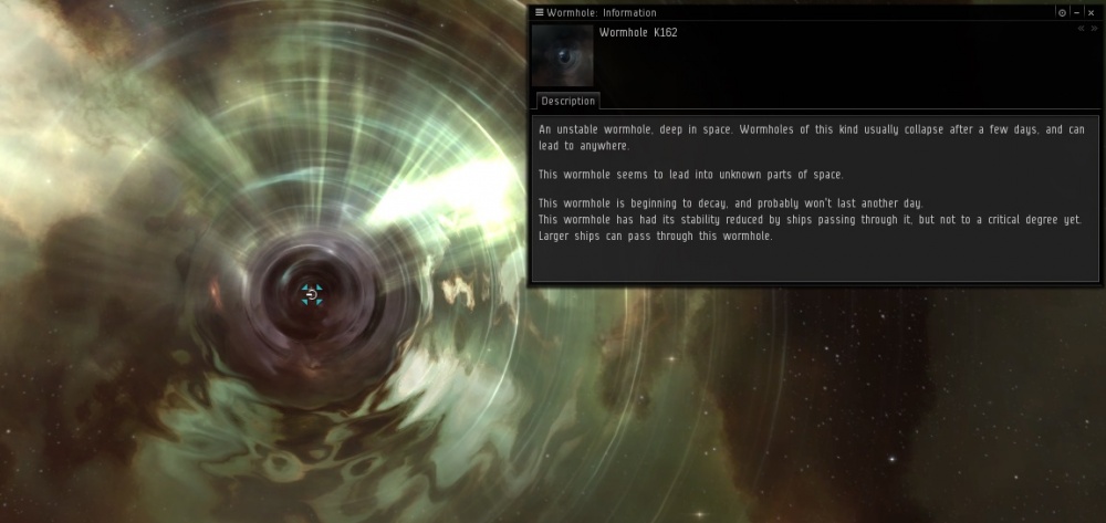 An example K162 wormhole with show info