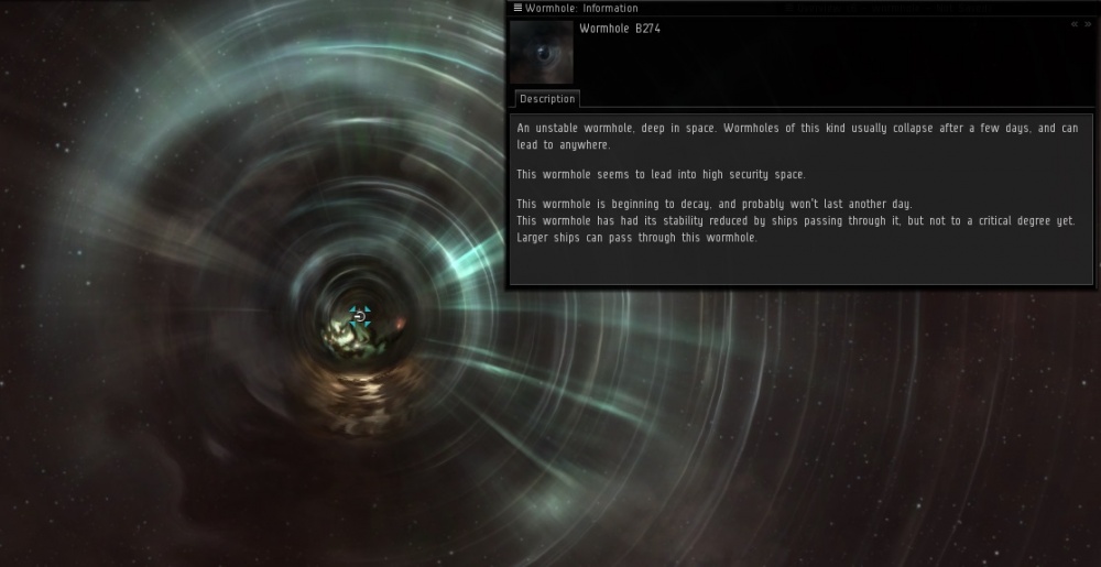 An example B274 wormhole with show info