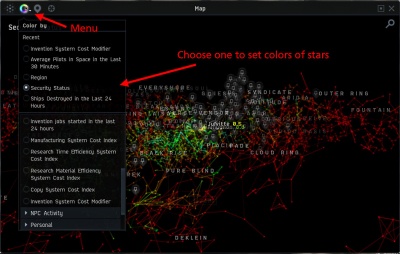 color stars by status data