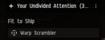 An in-game notice of the module required to be fitted to your ship, to complete the mission.