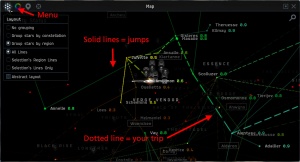 regions and jump lines